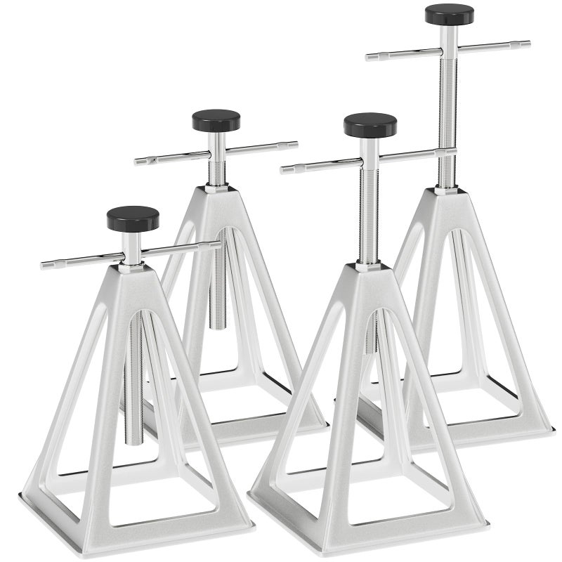 RVGUARD RV Stack Jacks 4 Pack with Storage Bag, Aluminum Stabilizer Jacks for RV Trailer Camper, Single Support Up to 6000 Lbs, Adjustable from 11" to 17" - Image 1